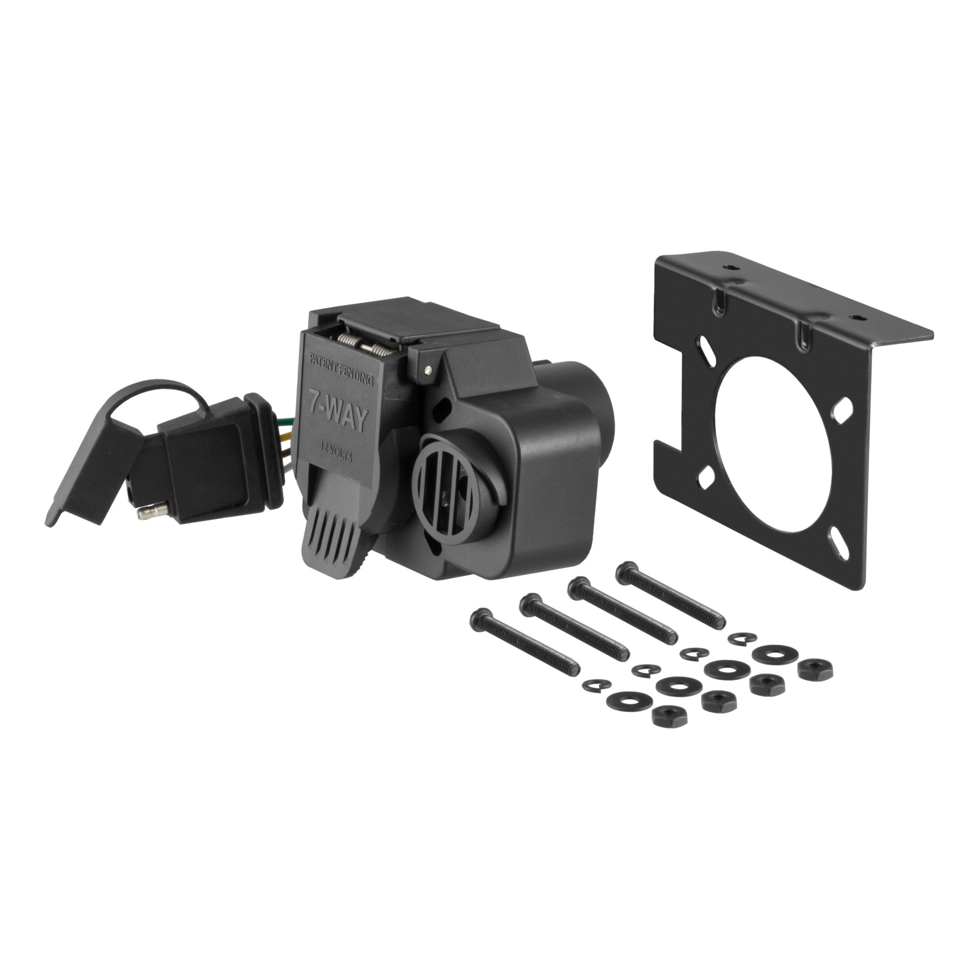 Curt Manufacturing Dual-Output Vehicle-Side 7-Pin/4-Pin Connectors — Backup Alarm, Factory Tow Package Required, Model# 57101